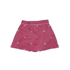 •Vintage• OshKosh Y2K Embroidered Twill Skort in Pink Flamingo